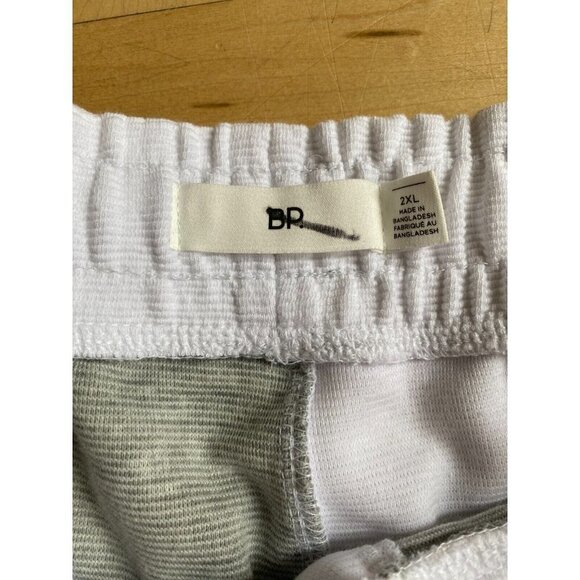 Bp "ottomna" colorblock white gray casual stretch shorts men's - Picture 3 of 5